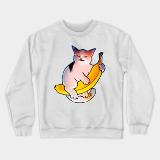 Banana Cat Crewneck Sweatshirt